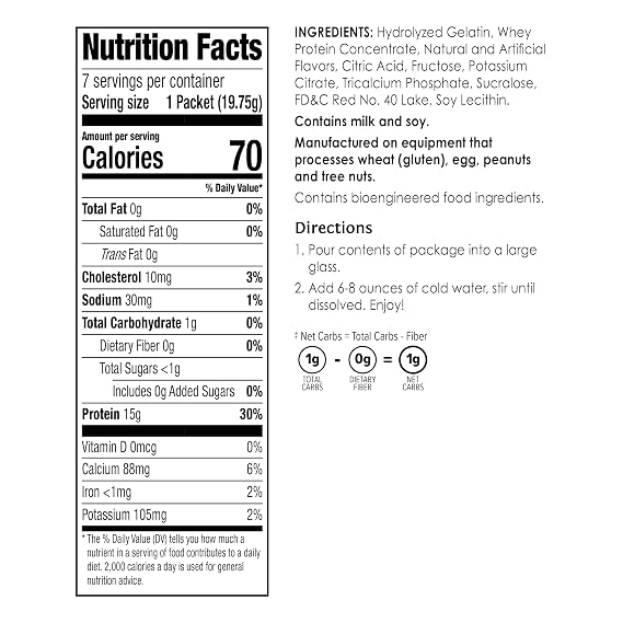 BariWise Protein Fruit Drink, Wildberry, Low Sugar, Gluten Free, Keto Friendly & Low Carb (7ct)