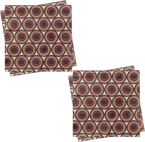 Miniatura 12 de MODLOUNGE - Servilletas de cóctel retro para decoración de fiesta, paquete de 2 paquetes de 20, servilletas de papel modernas de 3 capas de mediados