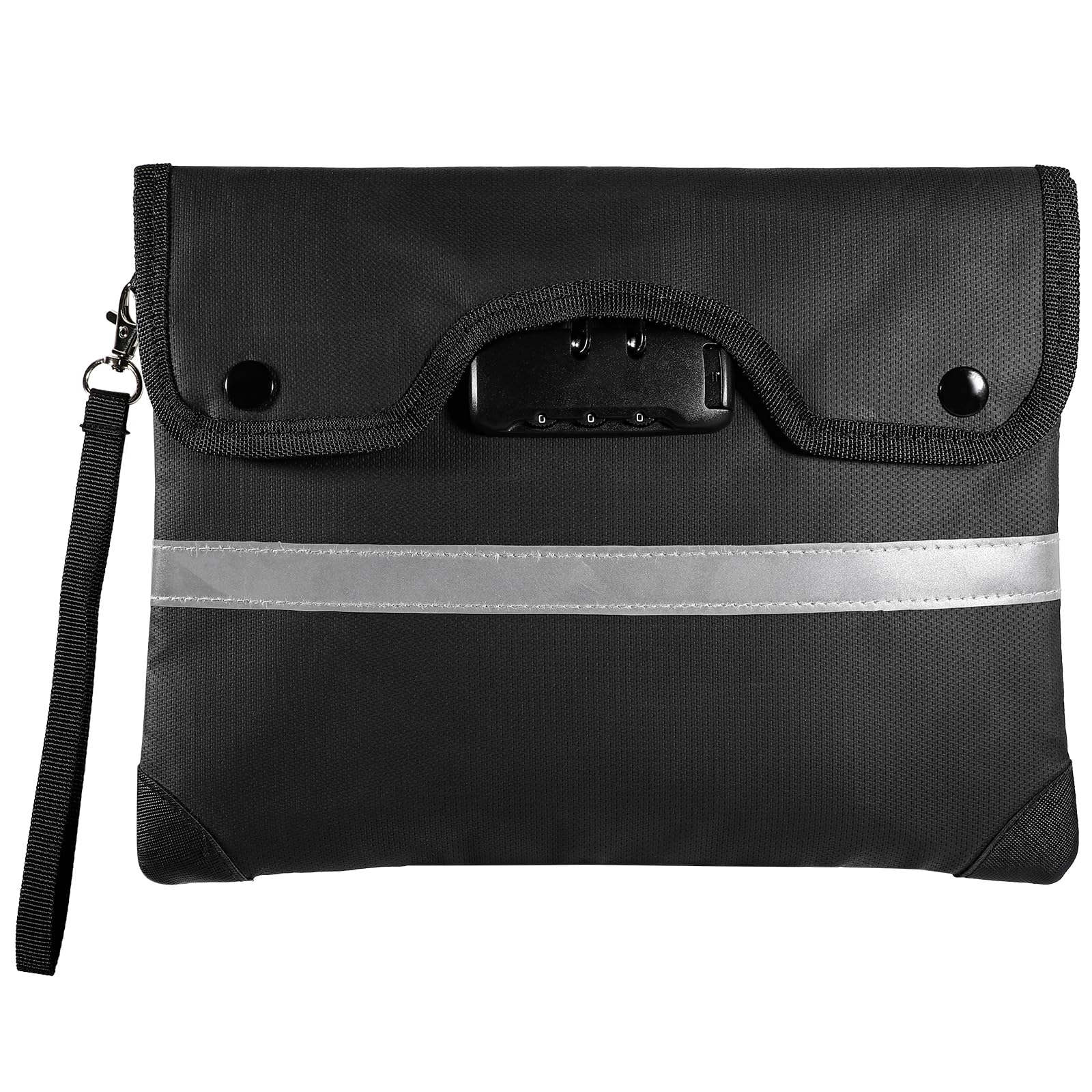 HOMELYLIFE Fireproof Document Bag 29 x 21cm, 6200°F Heatproof Money Bag with Combination Lock & Hidden Pocket