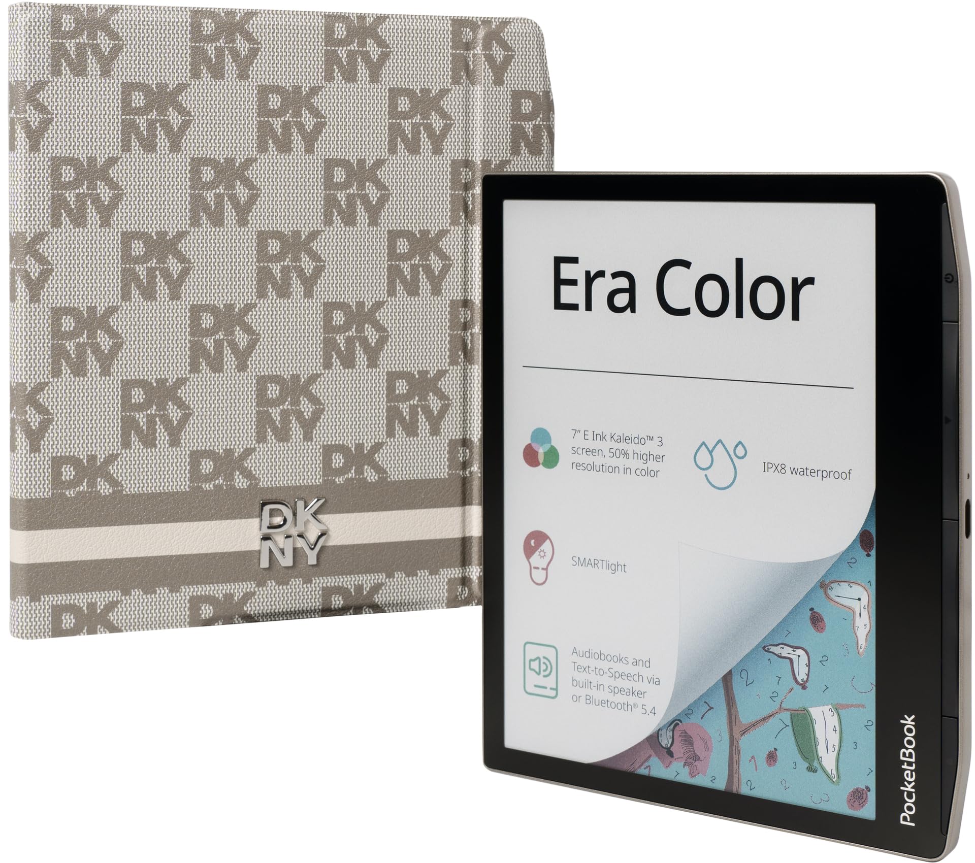 PocketBook Era Color E-Reader 7" E-Ink 32 GB Bluetooth Beige tetto Bundle DKNY