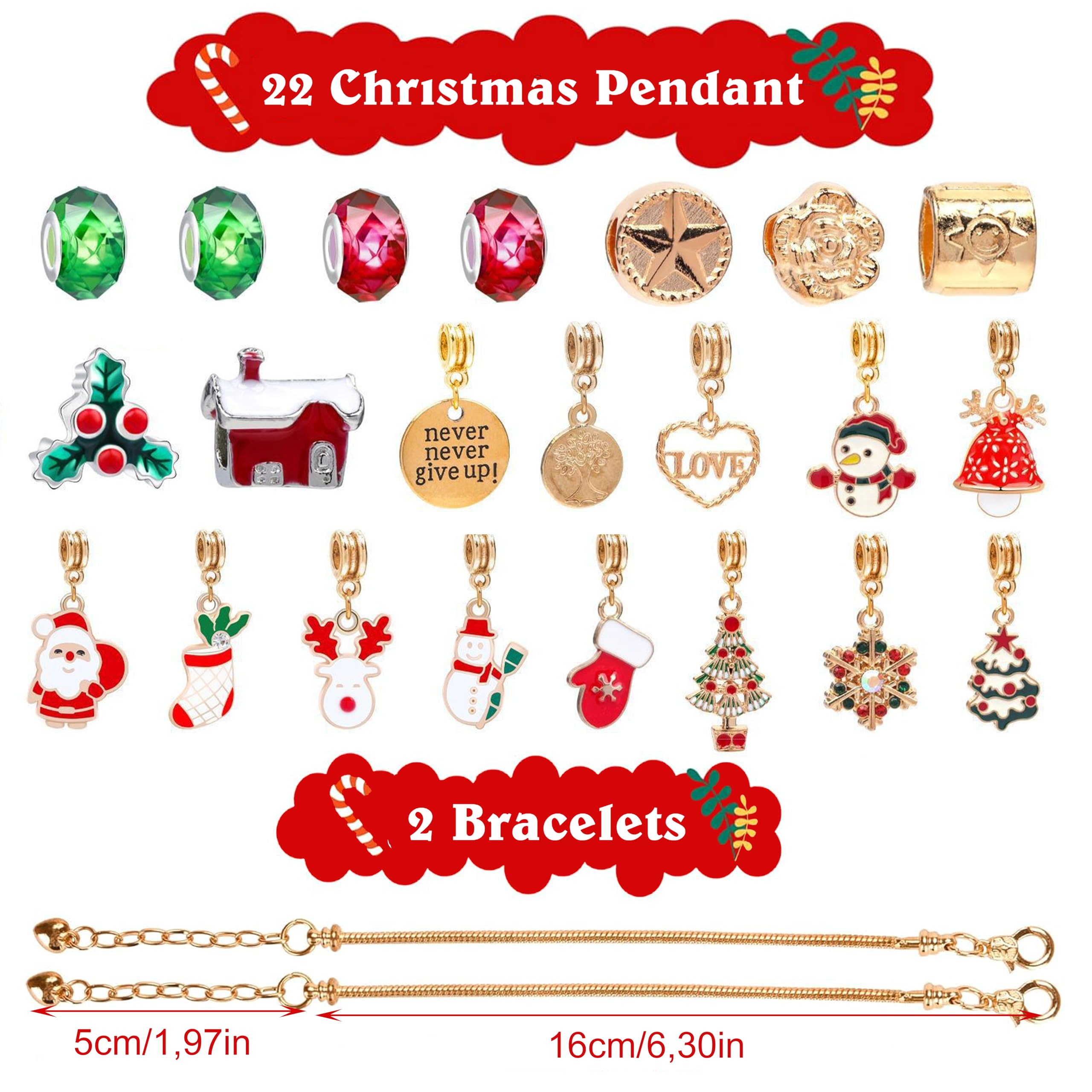 24 Tage Weihnachten Countdown Kalender, Armband Bas Produktbild-Vorschau 10