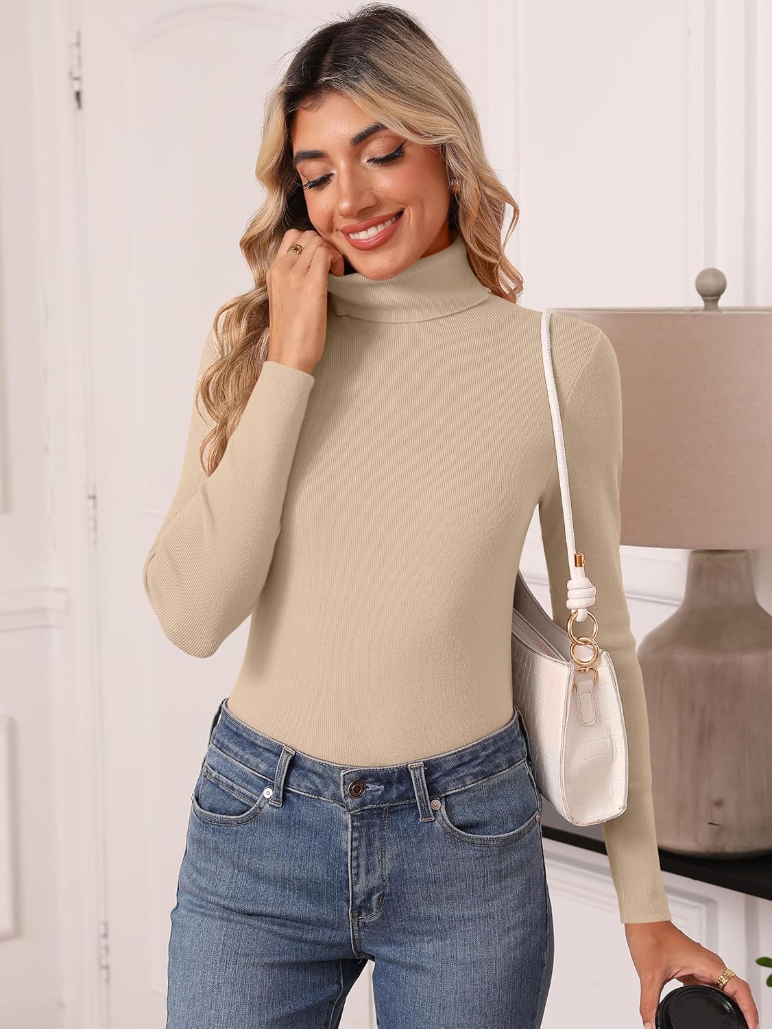 Women's Turtleneck Long Sleeve Shirts Fall Fashion Basic Thermal Underwear Tops Winter Clothes 2025 - Image 5