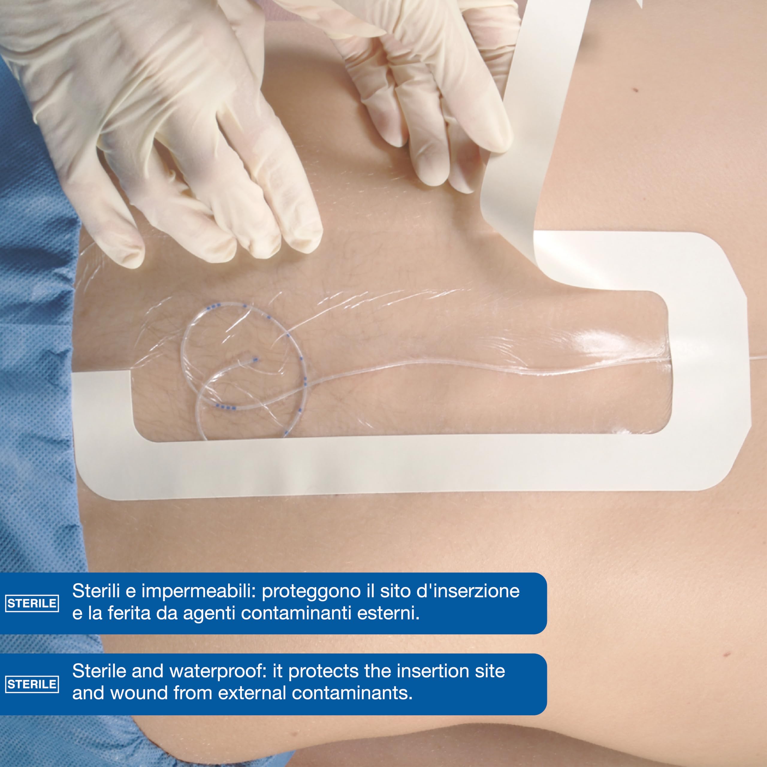 3M - Tegaderm medicazione trasparente ed impermeabile, sterile, 10x12cm, confezione da 50, 34901