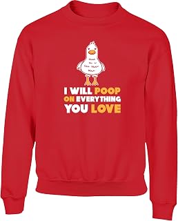 Hippowarehouse I'll Poop On Everything You Love Bird Kids Children's Unisex Jumper Sweatshirt Pullover