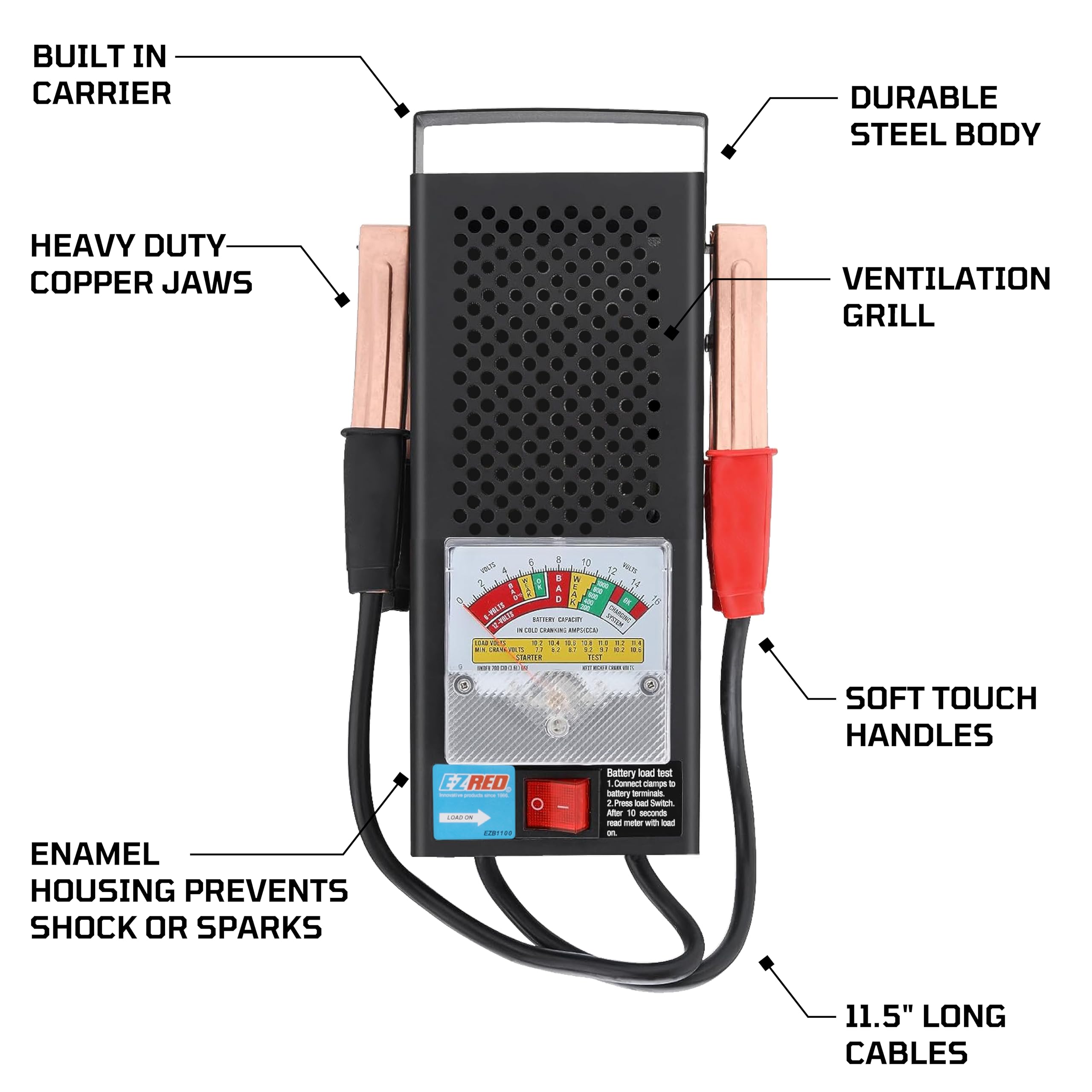 EZ Rouge B1100 1–4 testeur de charge de batterie