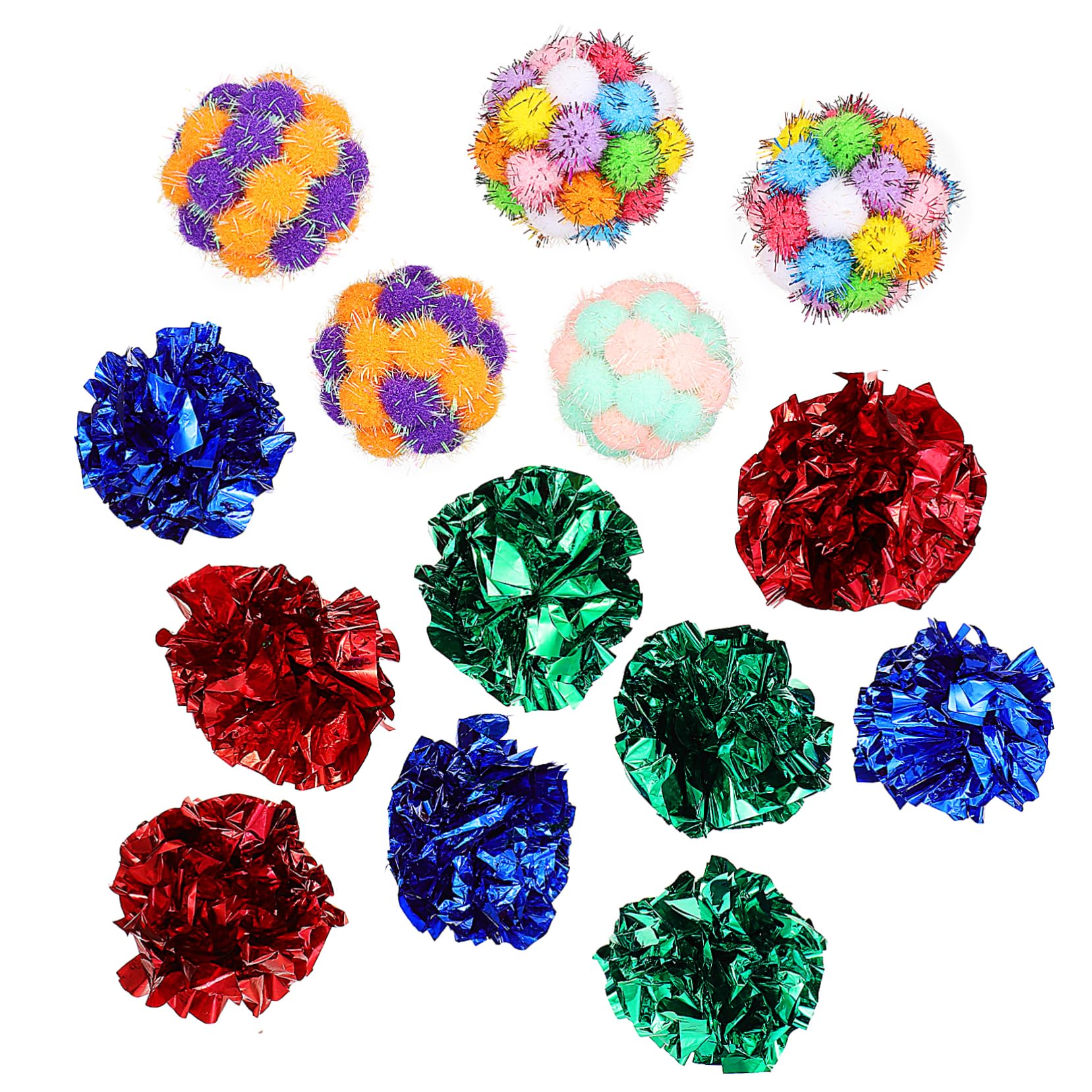 VANZACK 125piezas Interactivas para Gatos Incluye De Peluche Sonido para Ejercicio y Entretenimiento De Mascotas