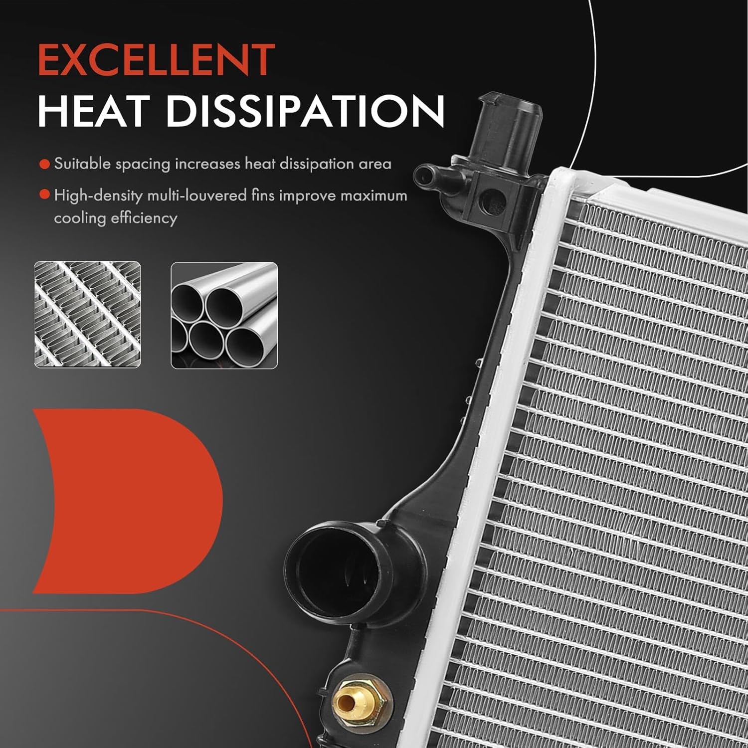 A-Premium Engine Coolant Radiator Assembly Compatible with Mercedes-Benz ML63 AMG 2007-2011, R320 2007-2009, R63 AMG 2007