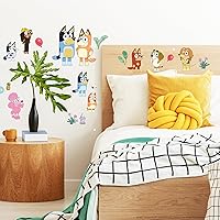 Vista 3 de Calcomanías de pared RoomMates Bluey Familia y Amigos (despegar y pegar), RMK5457SCS