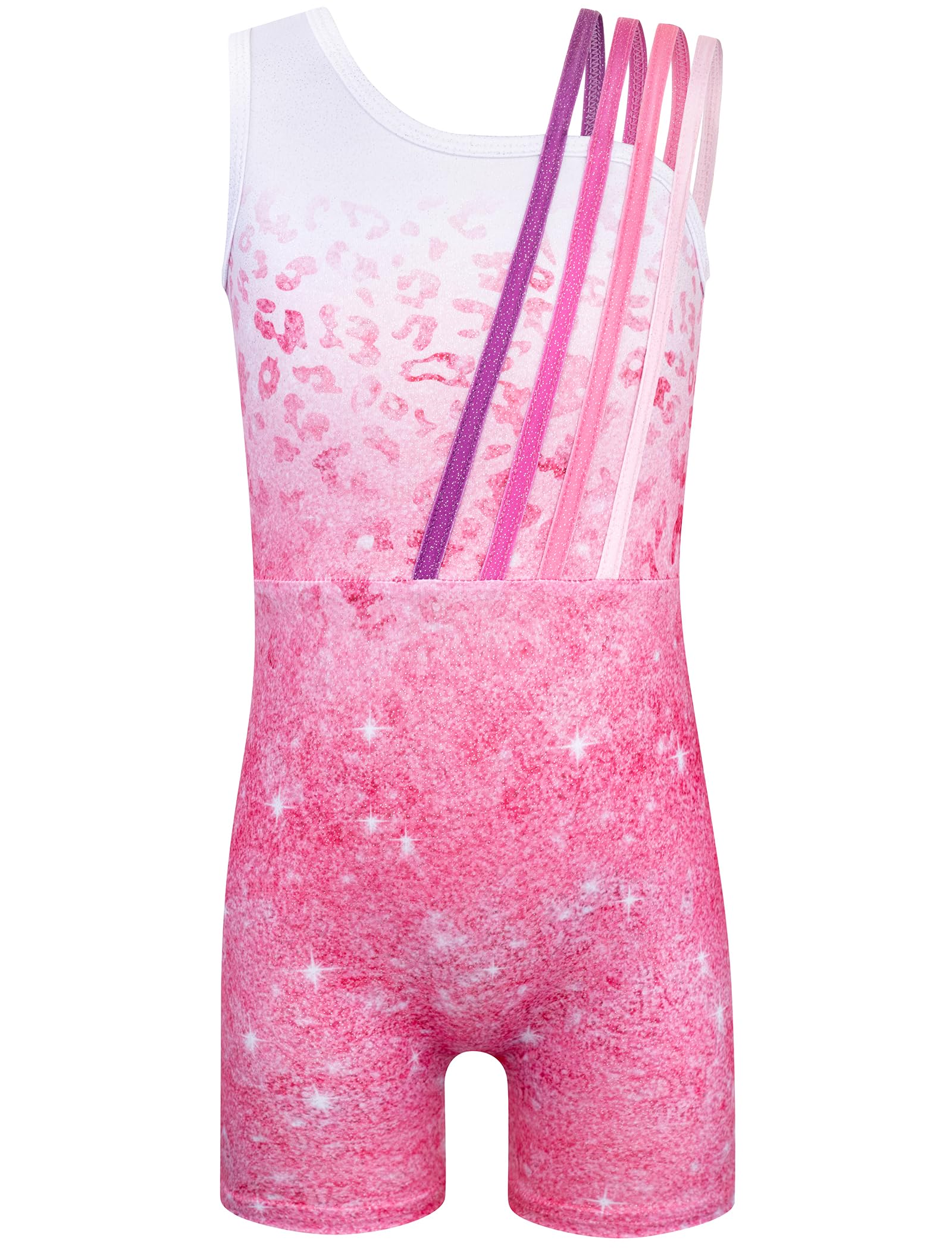 HOZIY Gymnastics Leotards for Girls with Shorts Toddlers Biketards Rainbow Unicorn Dinosaur Mermaid Leopard Flower Galaxy