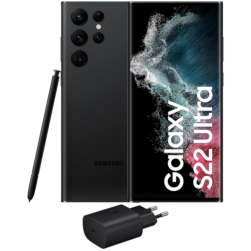 Immagine del prodotto Samsung Galaxy S22 Ultra 5G, Caricatore incluso, Cellulare Smartphone Android senza SIM 128GB Display 6.8’’¹ Dynamic AMOLED 2X, 5 Fotocamere, 108MP, Phantom Black 2022 (Versione Italiana)