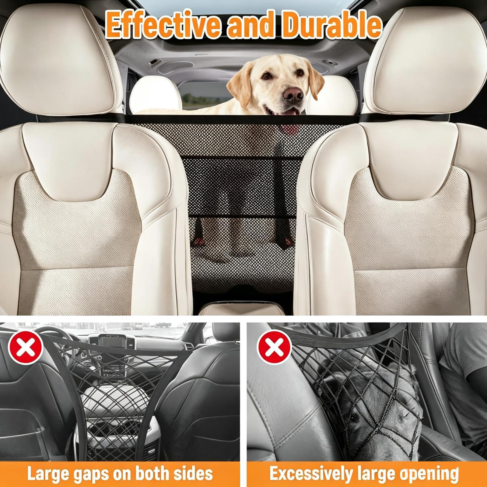 Rete per Cani per Auto per Maserati Quattroporte/Grecale/MC20 | Rete Divisoria per Cani Auto Regolabile Griglia per Cani per Auto Traspirante Barriera Sicurezza per Animali Rete