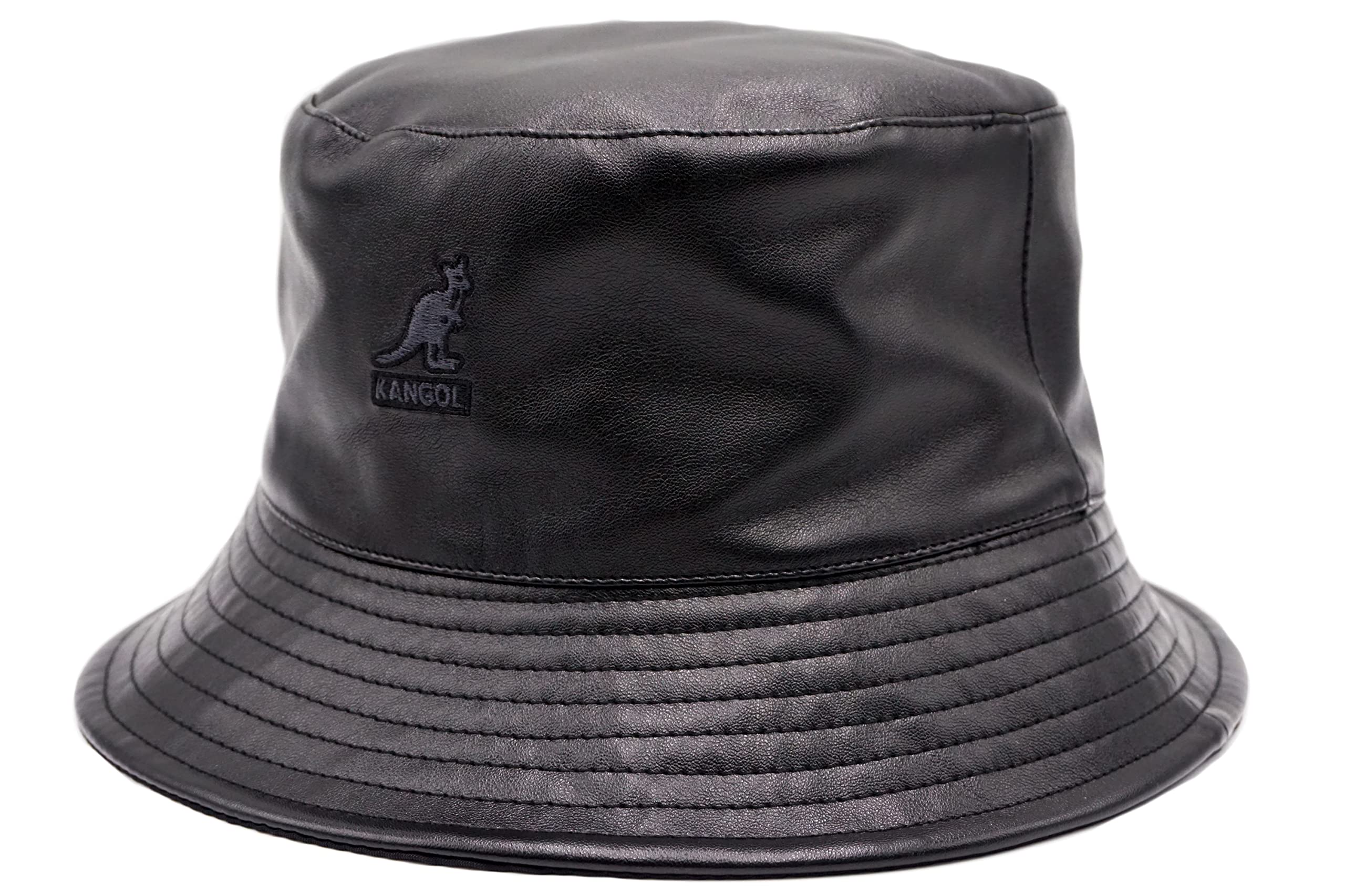 ・KANGOL｜Japan SMU Faux Leather Reversible Short Bucket Hat/ カンゴール/ジャパン リミテッド フェイク レザー リバーシブル ショート バケット ハット/ブラック # Amazon | [カンゴール] SMU Faux L RV Short Bucket リバーシブル