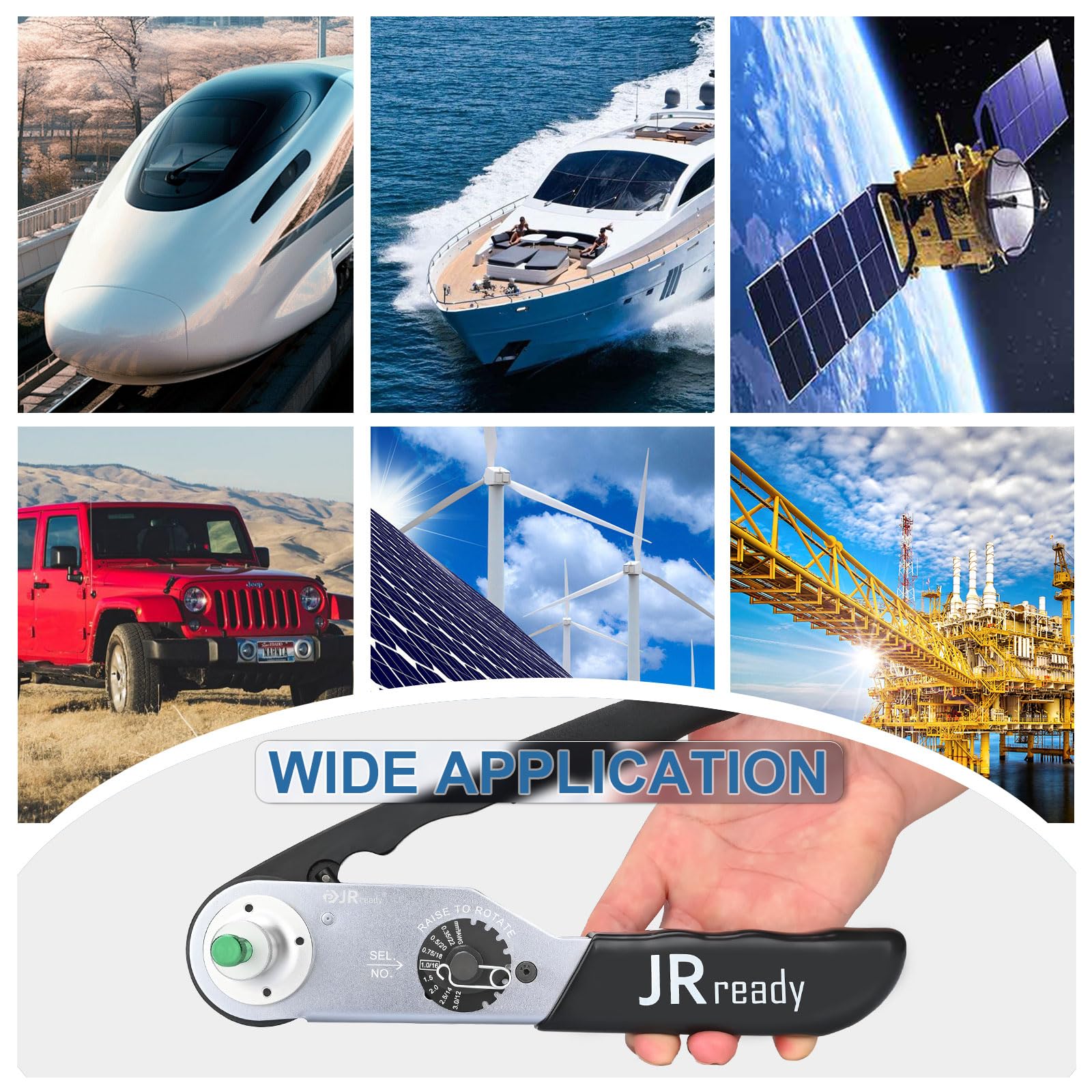 JRready JRD-HDT-48 Herramienta de Crimpado Deutsch para Contactos Sólidos 12-22AWG