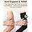 KEMFORD Compression Lymphedema Arm Sleeves for Women - 15-20 mmHg, 1 Pair, Black, XL - Medical Arm Brace for Swelling, Edema, Circulation