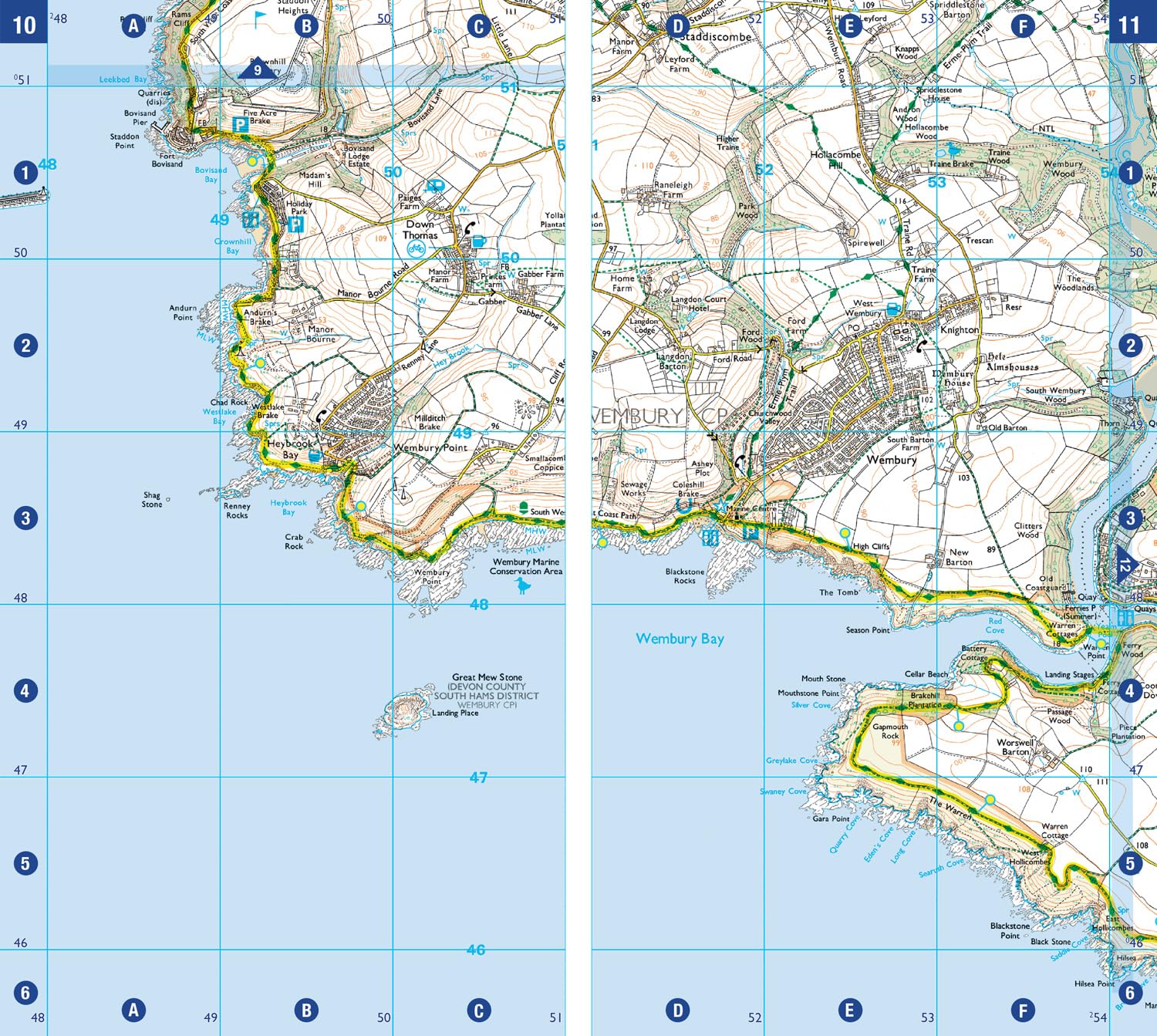 South West Coast Path 4 – South Devon: with Ordnance Survey mapping