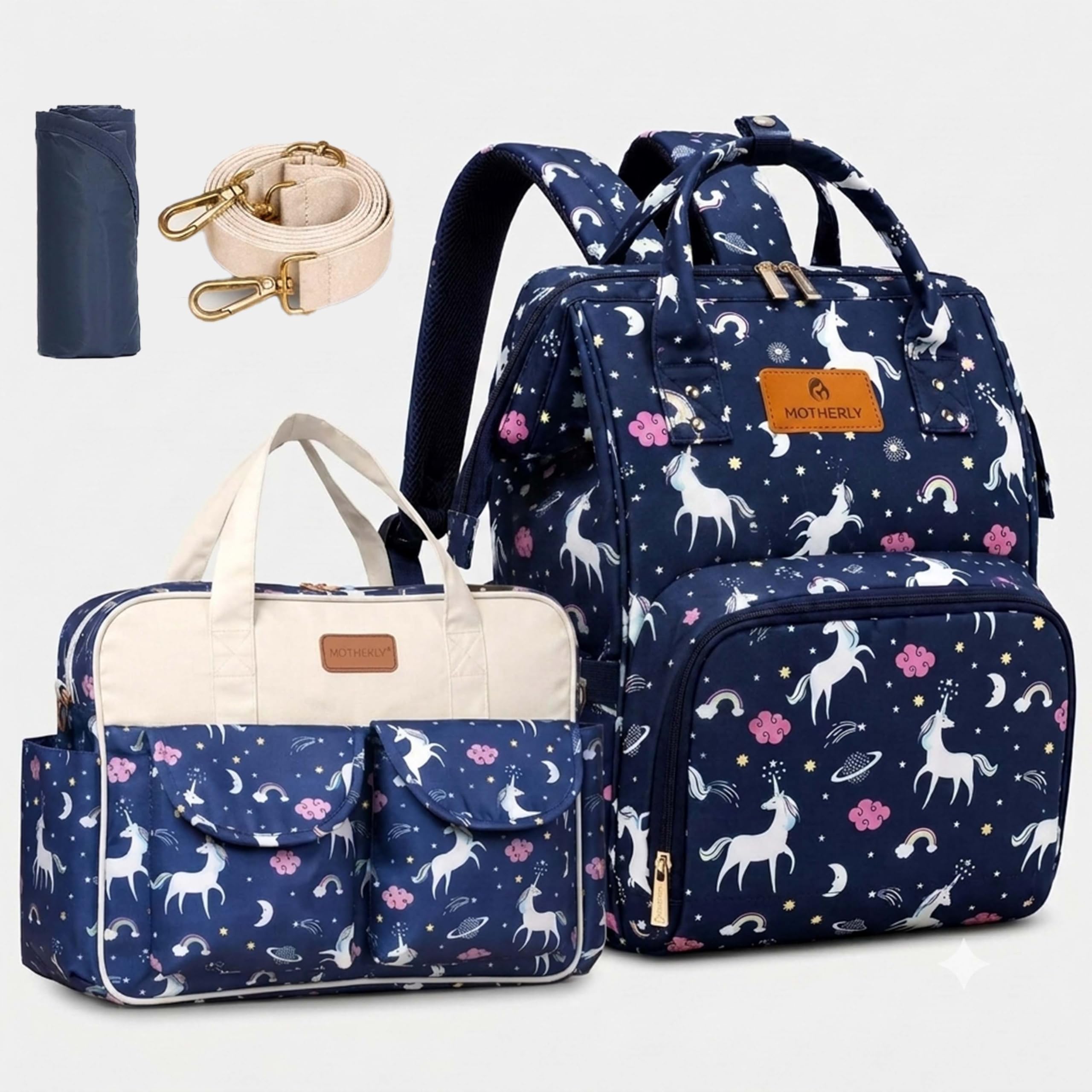 Motherly Grace Patented Diaper Bag Backpack for Moms | Waterproof Maternity & Baby Travel Bag with Changing Mat | Spacious 24L Nappy & Hospital Bag with Insulated Bottle Pockets & Warranty-image-29