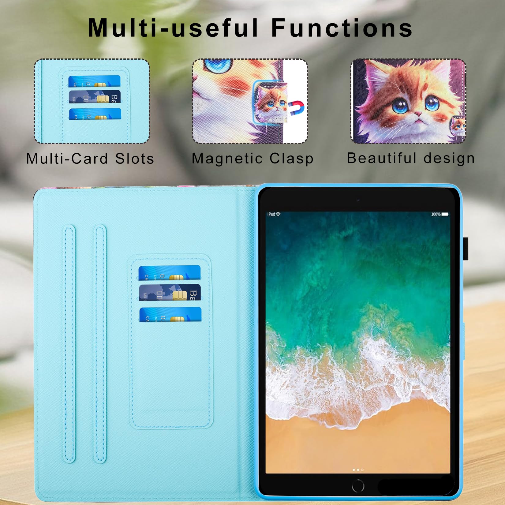 iPad - プケコ Case for iPad 9.7 inch 2017/2018 Cover, iPad 6th/5th