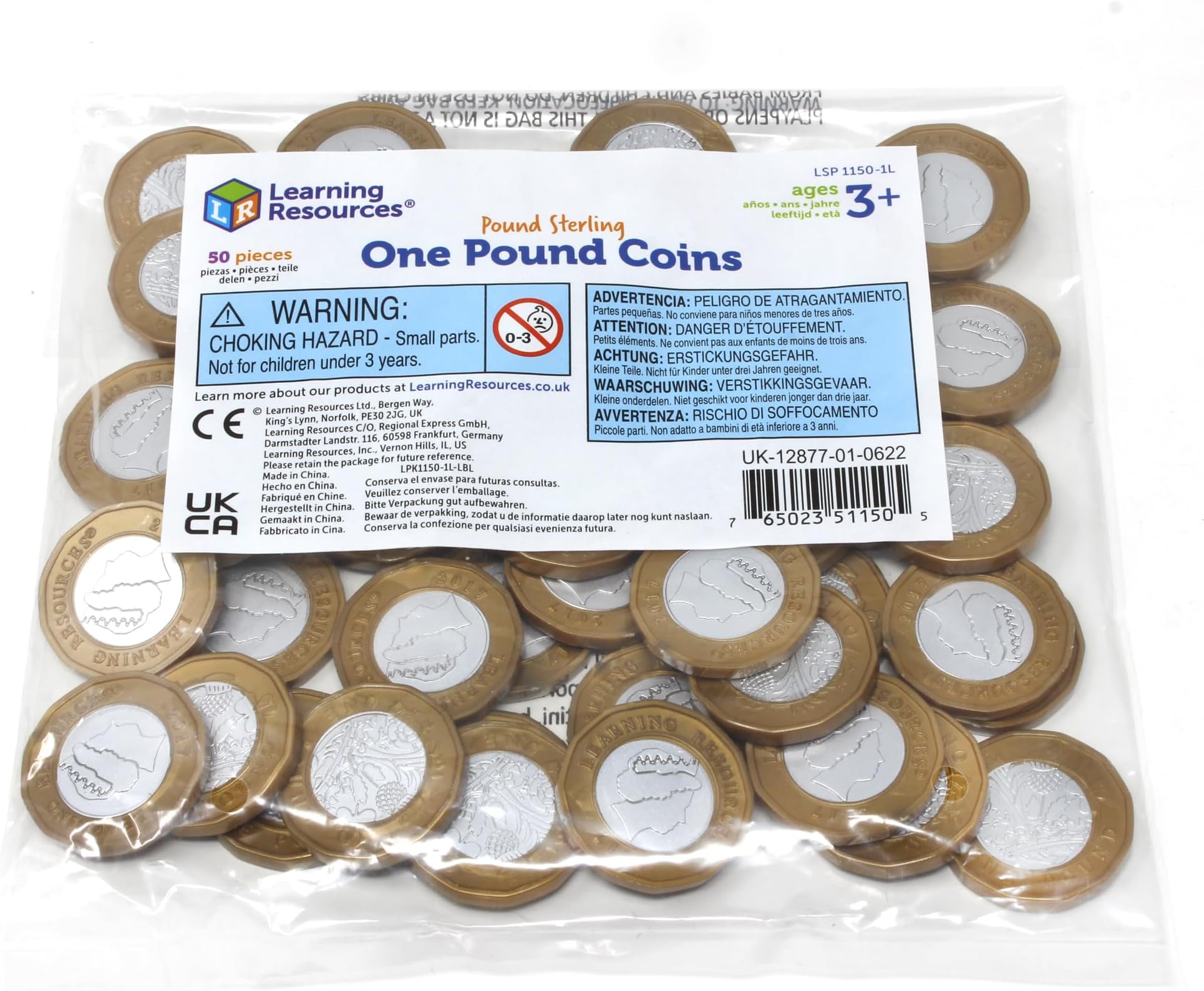 – Learning Resources £1 coin (Set of 50)