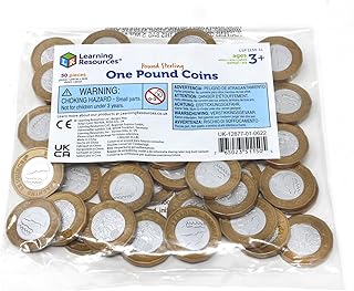 Learning Resources Britische 1-Pfund-Münzen, Set mit 50 Stück