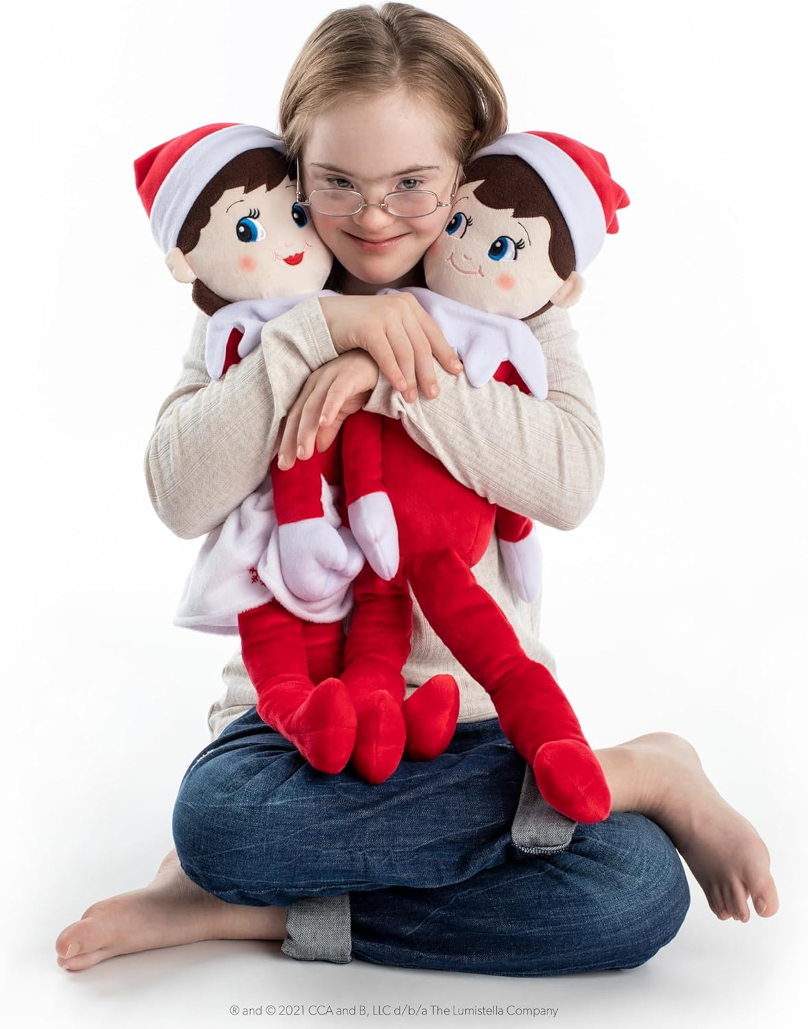 The Elf on the Shelf Plushee Pals Huggable, Red, 27 inches, Scout Elf Plush Toys - Lovable Stuffed Blue Eyed boy