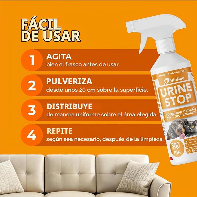 Foto 7 de 8 de Bionee Urine Stop Spray Natural para perros y gatos 500 ml