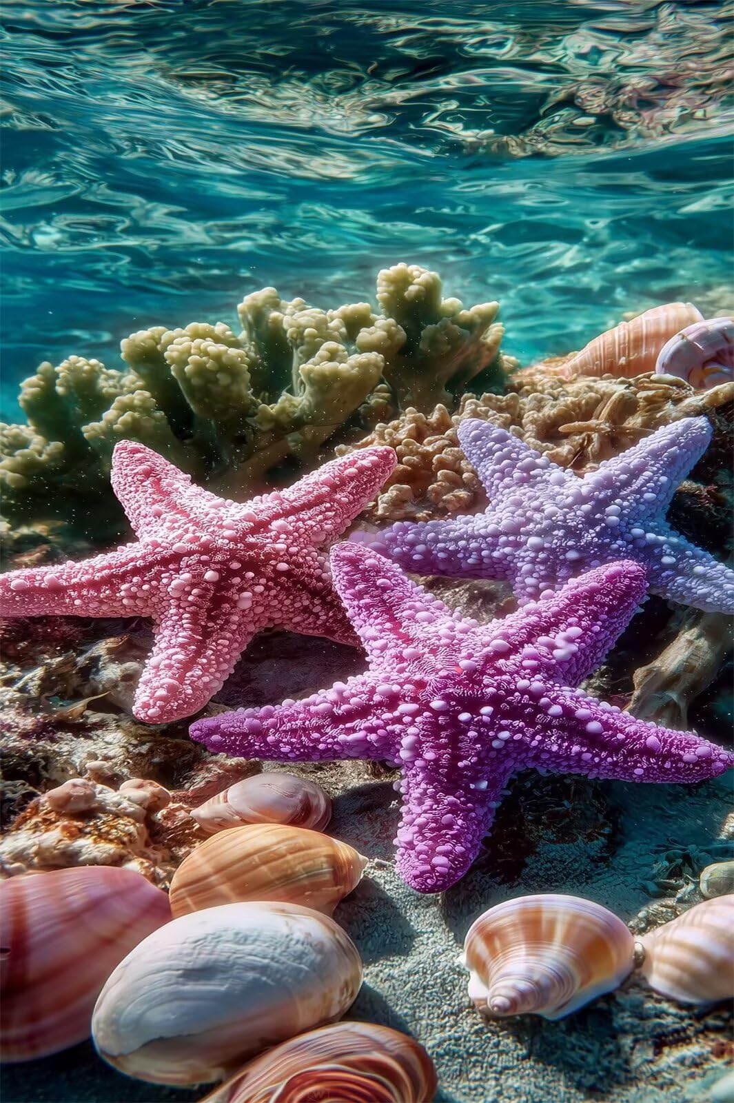 Puzzle 1200 Pezzi Conchiglie Stelle Marine Puzzle per Adulti, Difficile e Sfidante con Poster Idea Regalo per Appassionati Puzzle Classici