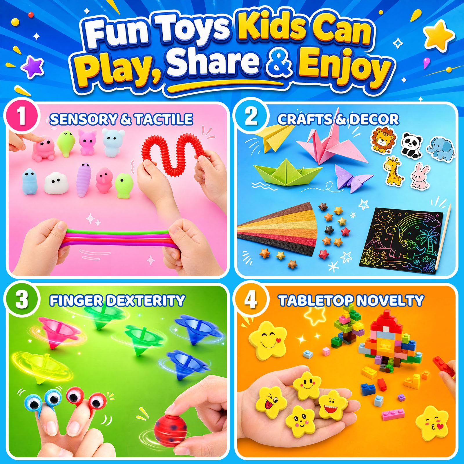 LovesTown 1000 PCS Party Favors for Kids with 405 Small Toys