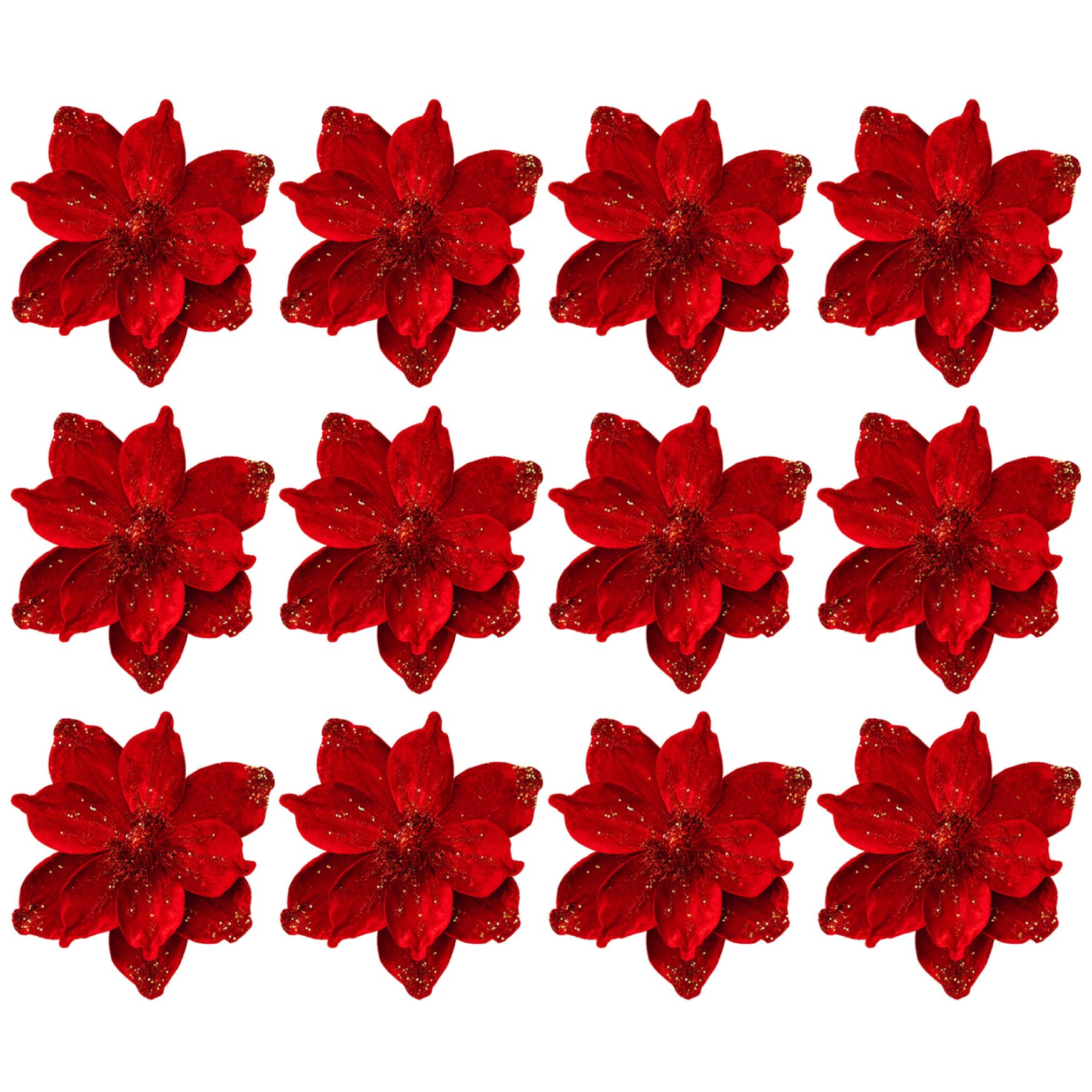 Fleurs de magnolia artificielles pour couronne de fête et cadeaux
