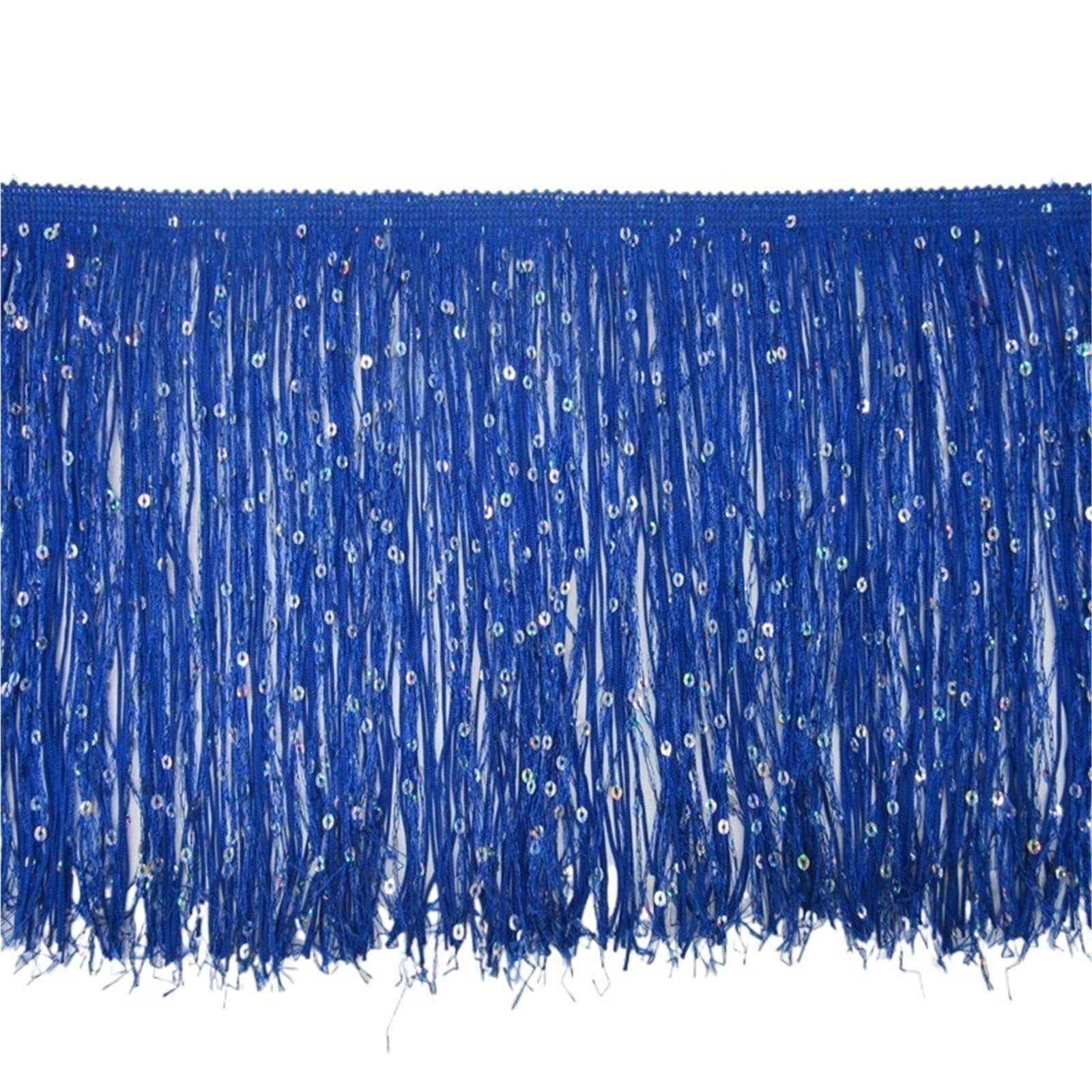 Tassel Fringe Trim 1 Yards/lot Fringe Lace Tassel Ribbon Sew Latin Dress Stage Garment Curtain DIY Sewing Accessories Sequins Trim(Color 3)