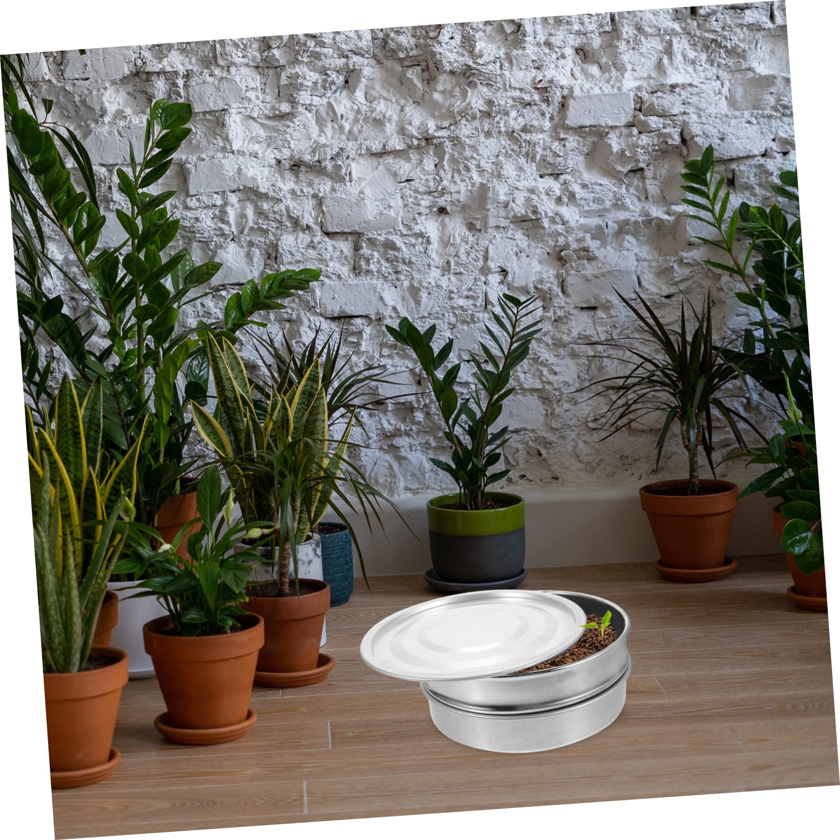 Anzuchtschale aus Edelstahl 20cm Satz mit Deckel für Indoor Pflanzen und Gemüse Anzucht Starter Pflanzzubehör für Blumen und Früchte