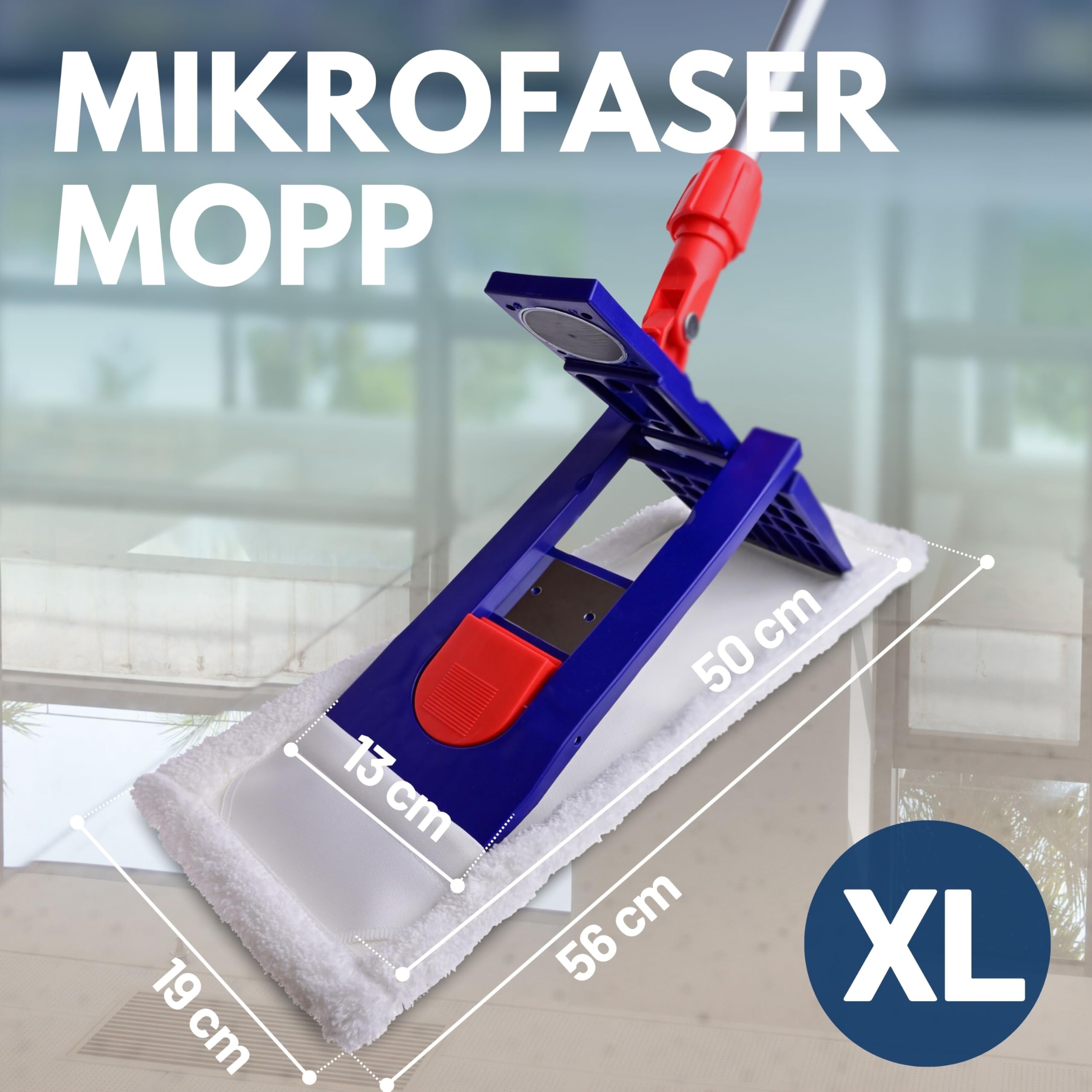 Sonty 70 Stück Mopp, Wischmop Professional, Microfaser 50cm weiß (70)