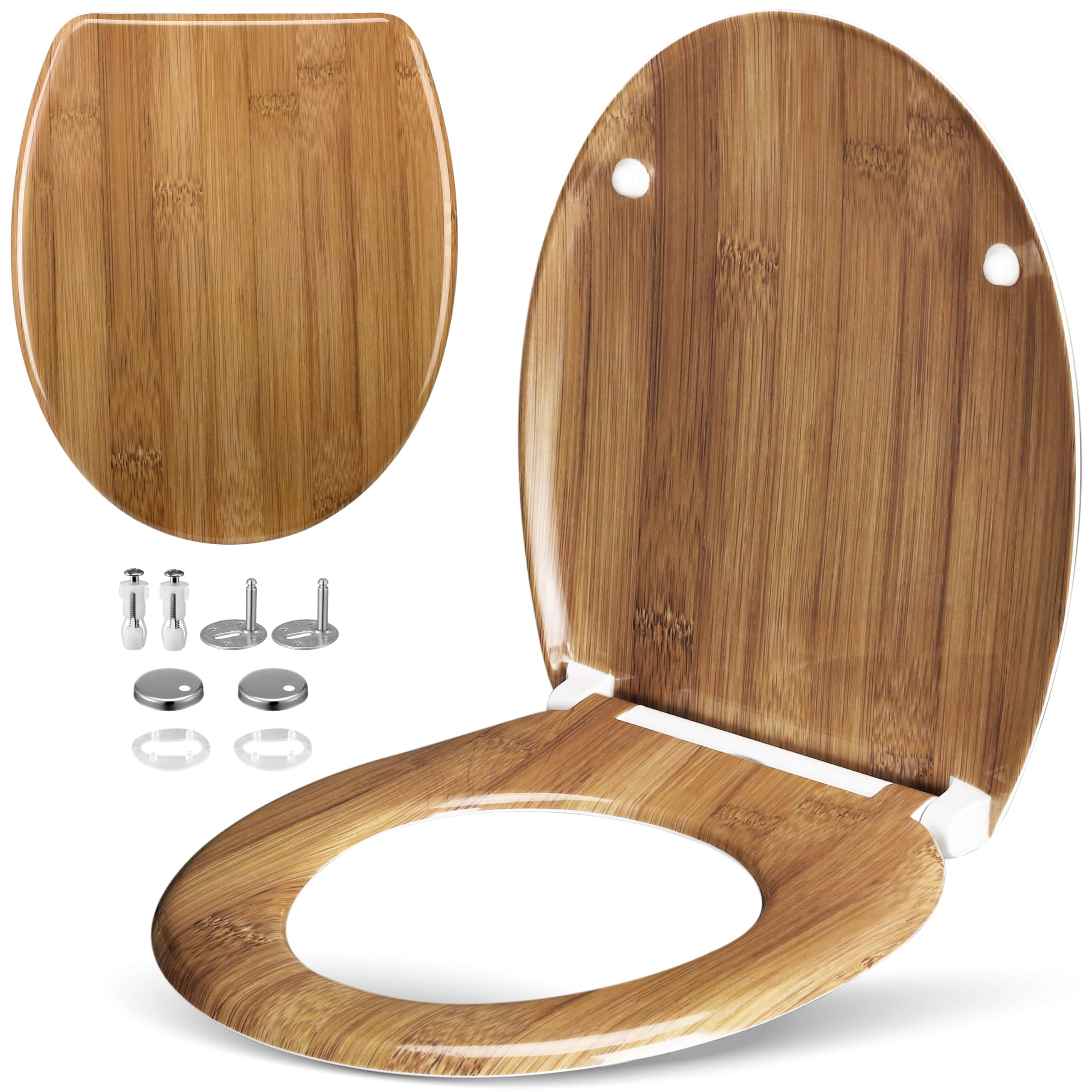 CASARIA Toilettendeckel mit Absenkautomatik Quick Release WC Sitz