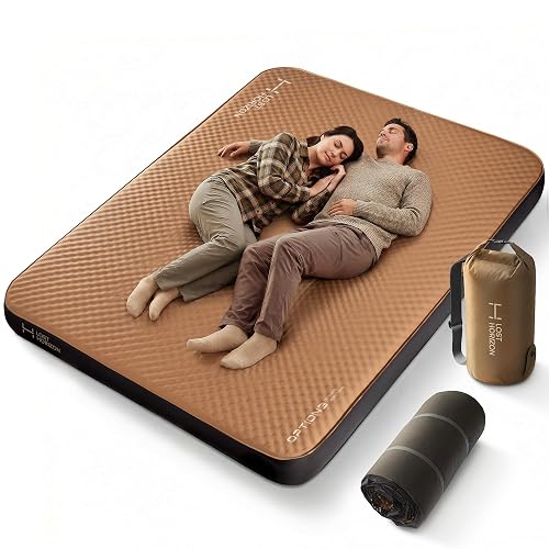 Lost Horizon Option3 Self-Inflating Foam Camping Mattress, Queen, 4.5'