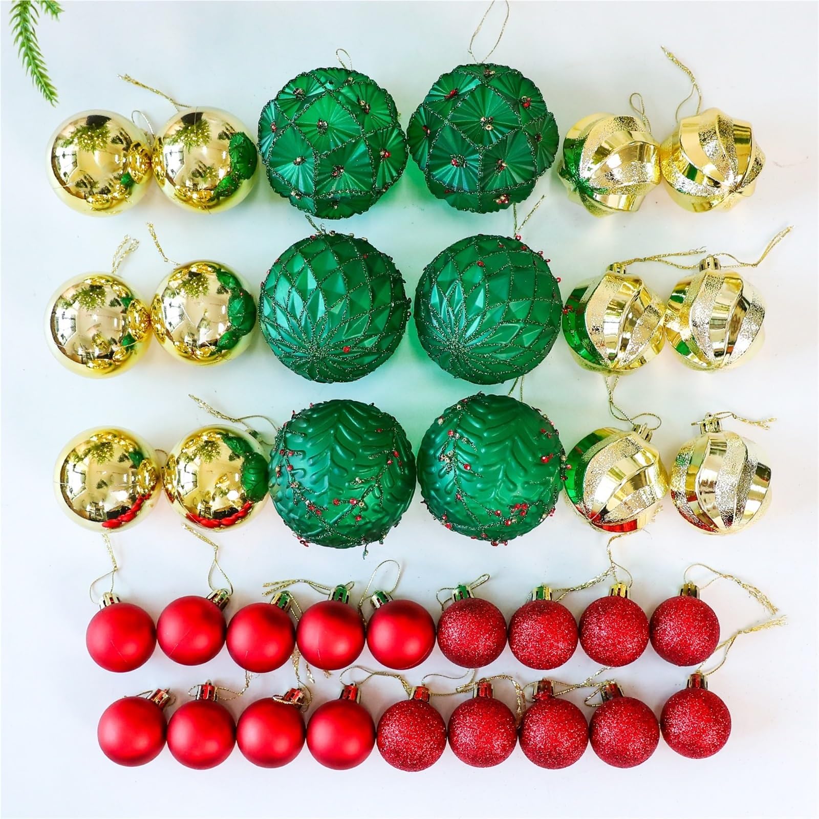 Baumschmuck 36 Stück Dekorative Weihnachtskugeln Aus Kunststoff Weihnachtskugeln(Multi-Colored C)