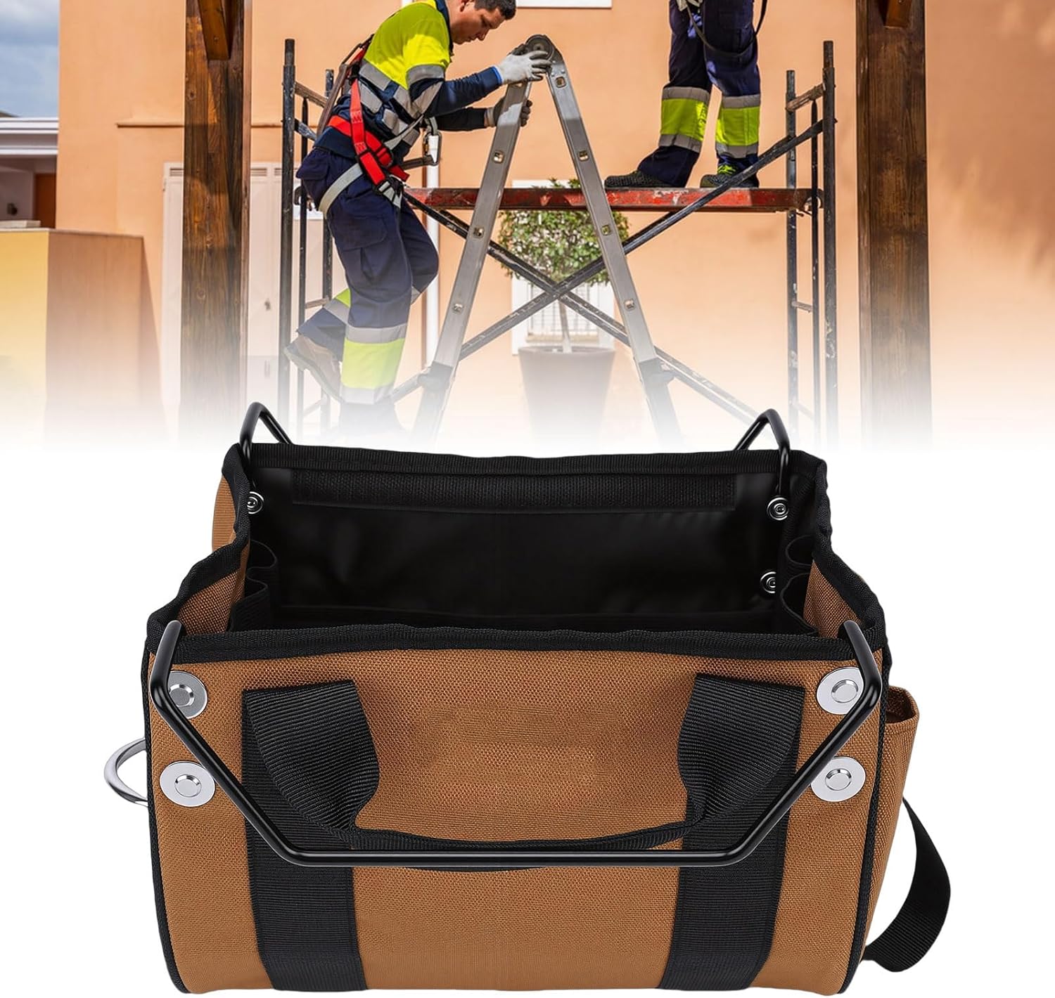 Fafeicy Ladder Tool Holder, Giant Ladder Pouch, Heavy Duty Oxford Cloth Storage Organizer for Home Maintenance and Professional Work