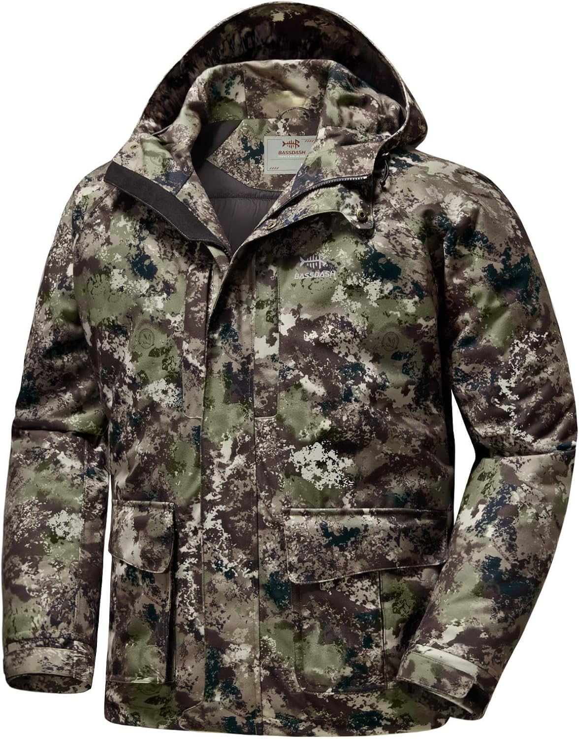 BASSDASH Walker Men’s Insulated Waterproof Fishing Hunting Jackets Silent Breathable Lightweight Winter Coat for Cold Weather - Image 3