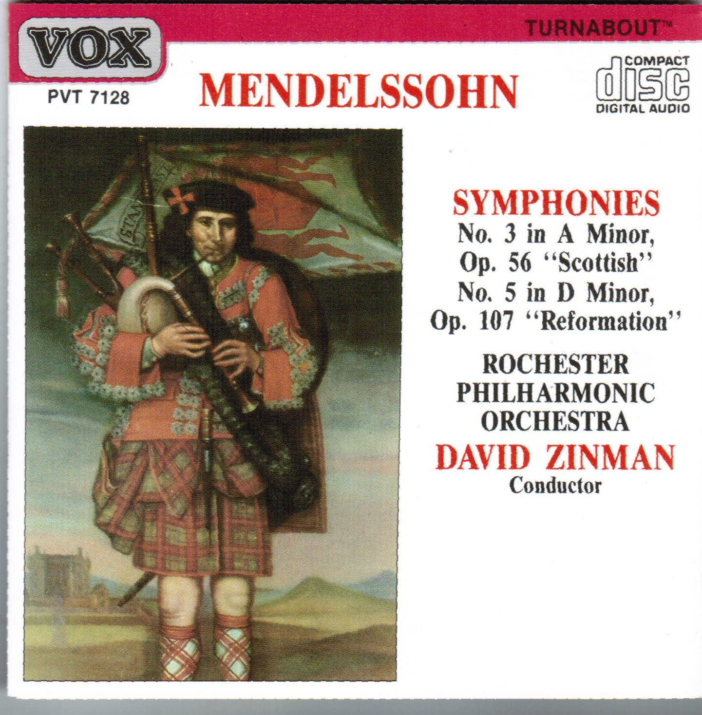 Symphony 3 " Scottish " [Audio CD] Mendelssohn; Zinman and Rochester Philharmonic
