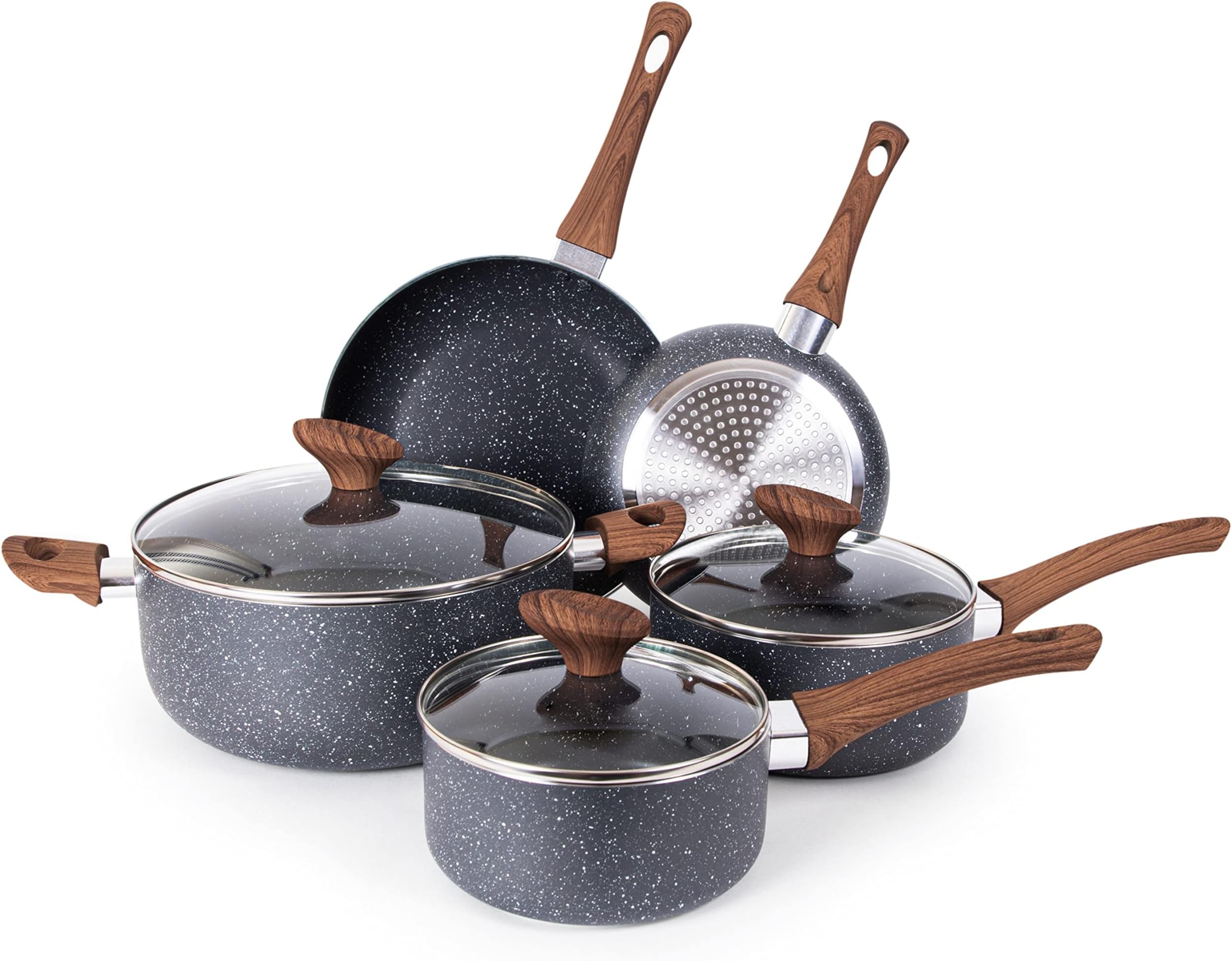 8Pcs Marble Cookware Set