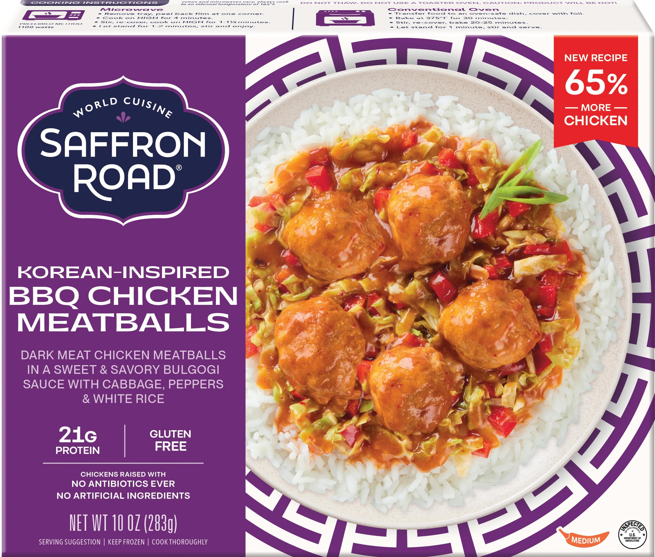 Frozen, Meatballs Chicken Korean Barbeque, 10 Ounce | Grocery