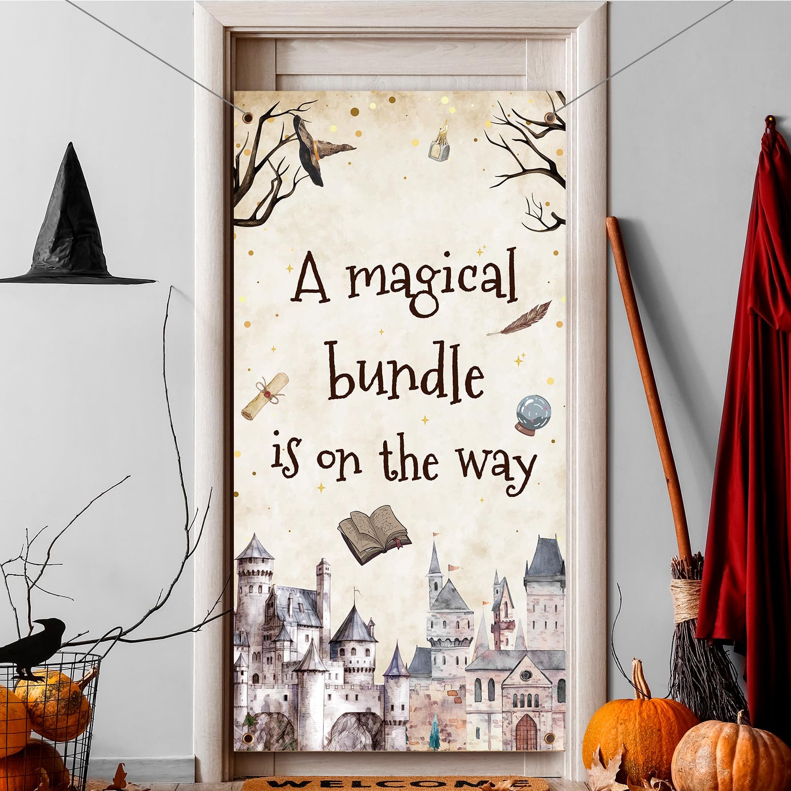 Magical Bundle - Wizard Party Door Banner Birthday Baby Shower Supplies