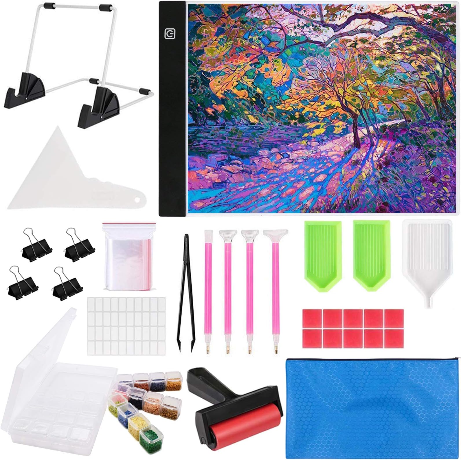 Kusmil B4 Diamond Painting LED Light Pad Kit, Diamond Art Light Table, Backlight Tools and Accessories for Adults