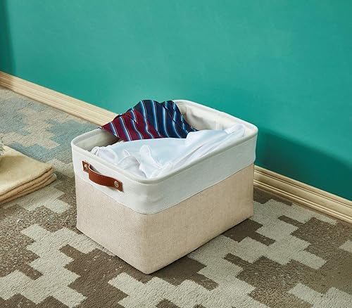 Miniatura 4 de DECOMOMO - Contenedores de almacenamiento, canasta de tela para armarios, habitación de niños, juguetes, ropa blanca, cubos decorativos con asas