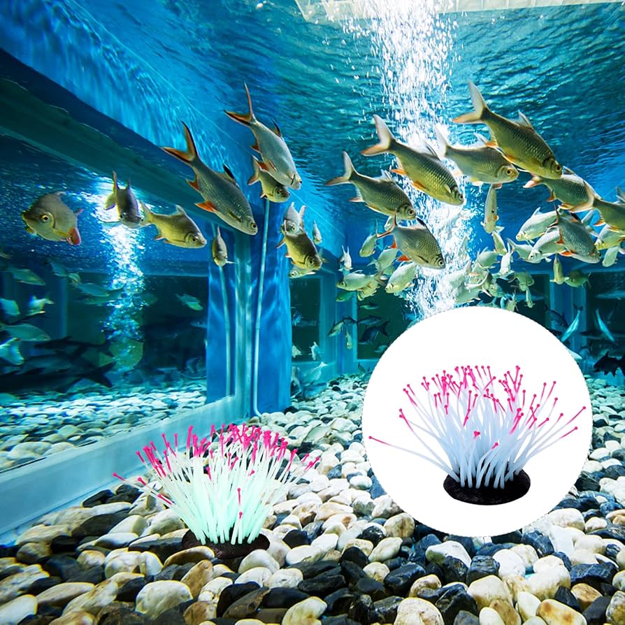 Amazon | ledmomo 水槽 オブジェ 水草 金魚 きれい サンゴ