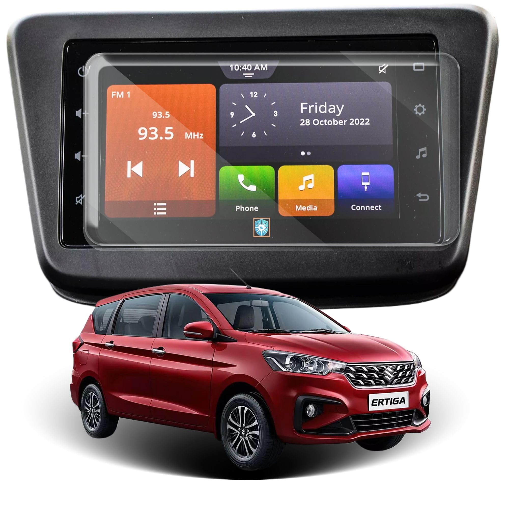 PROTECTERR Car Screen Protector for Maruti Suzuki Ertiga |2022 - Running| - 7 Inch, Anti-Scratch, Easy Installation, Clear Touchscreen Guard, Infotainment System Protection (Not a Tempered Glass)