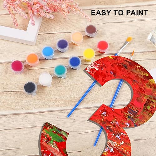 Miniatura 3 de Tablero grande de madera de 17 pulgadas con número 3, 14 de pulgada de grosor, sin terminar, de madera en blanco, para decoración de pared,