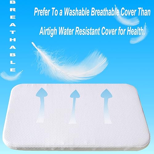 Miniatura 5 de Mecc ecoh Colchón de moisés, colchón rectangular de 30 x 15 pulgadas, soporte fuerte de 2 pulgadas de grosor, funda transpirable extraíble,