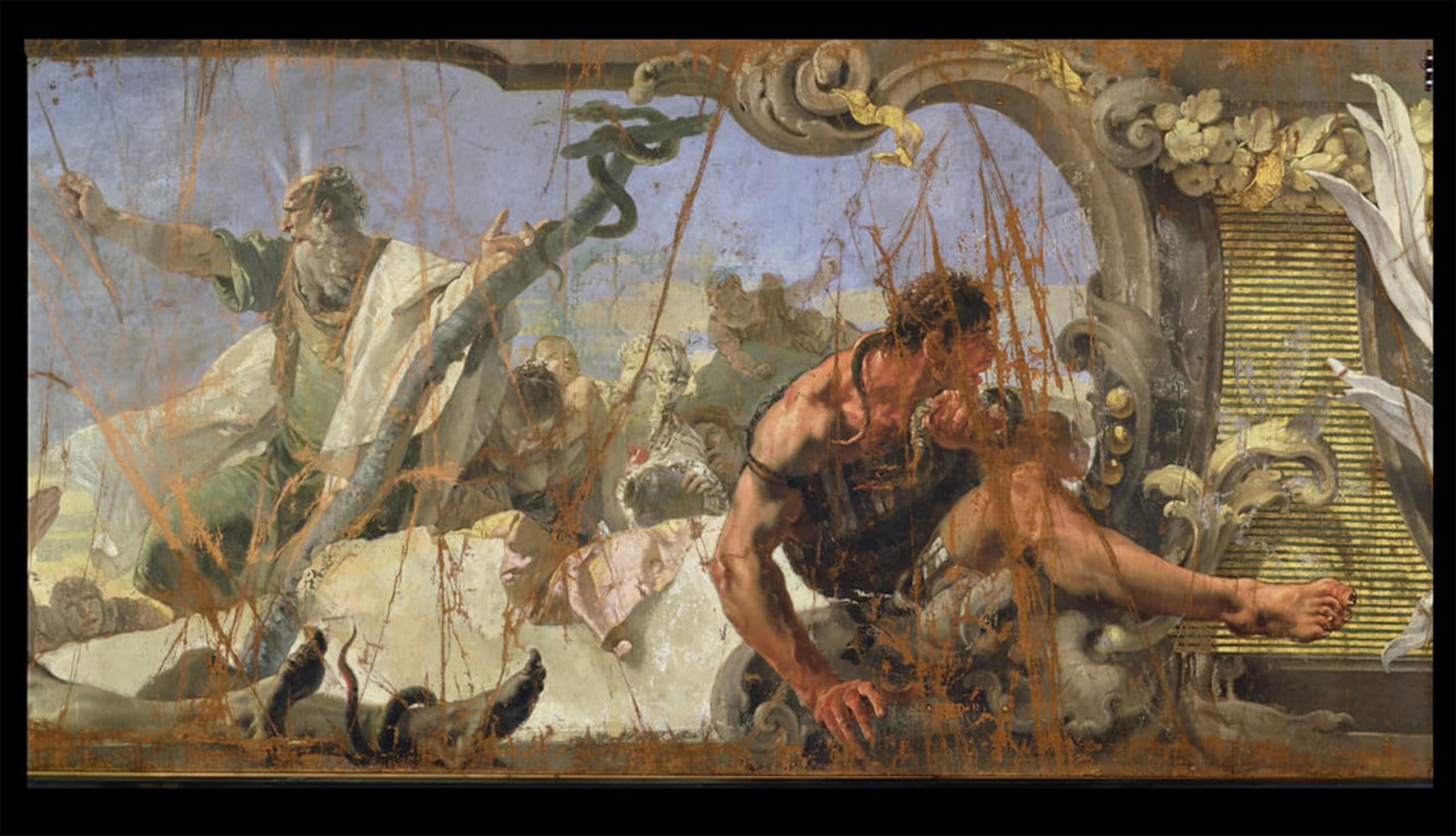 ARTXLXXBN Famous Prints Artwork Pictures Poster Painting Art the Brazen Serpent by Battista Tiepolo Artwork Landscape Pictures for Home Decor 60x90cm