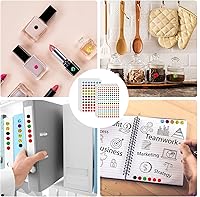 Vista 7 de 2530 Pcs Shinny Round Dot Stickers Laser Color Coding Labels Glitter Circle Dot Labels 16 Colors Colorful Coding Label Sticker for Home Office