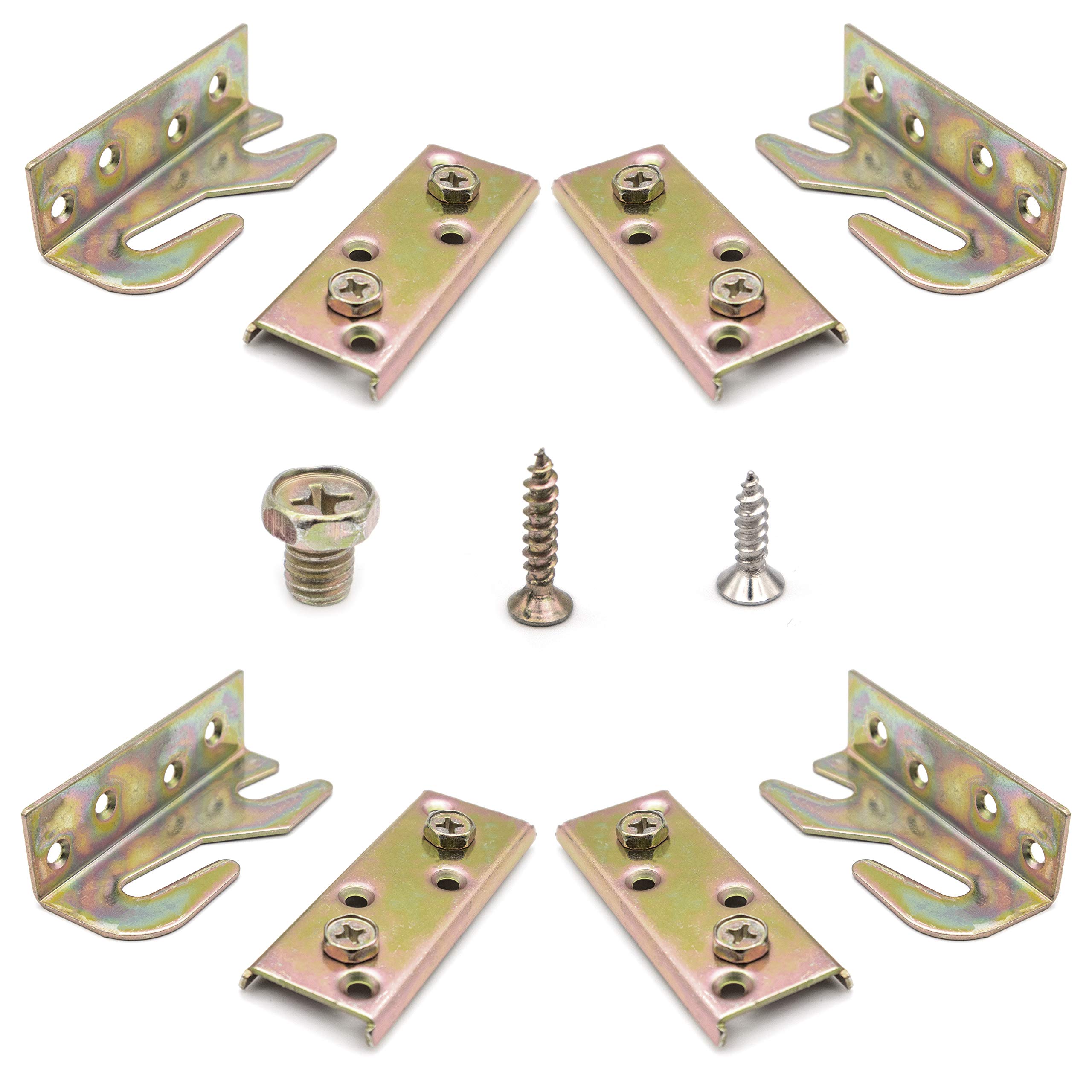 Lesnala 4Piece Bed Railing Bracket Used to Connect Wood, Bed