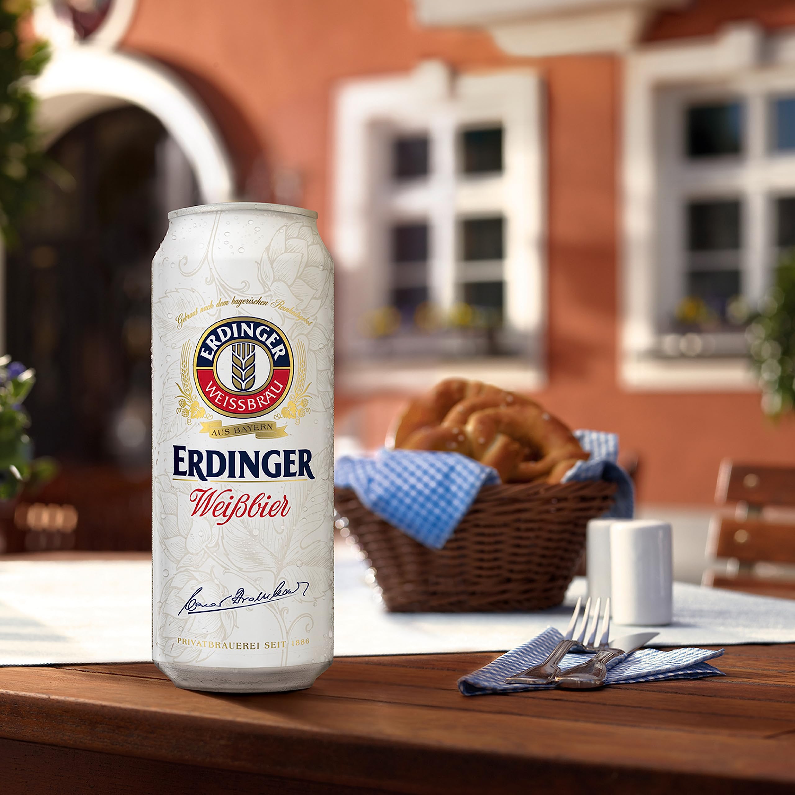 ERDINGER Weißbier mit feiner Hefe (24 x 0,5l Dose) Einweg– gebraut nach dem Bayerischen Reinheitsgebot